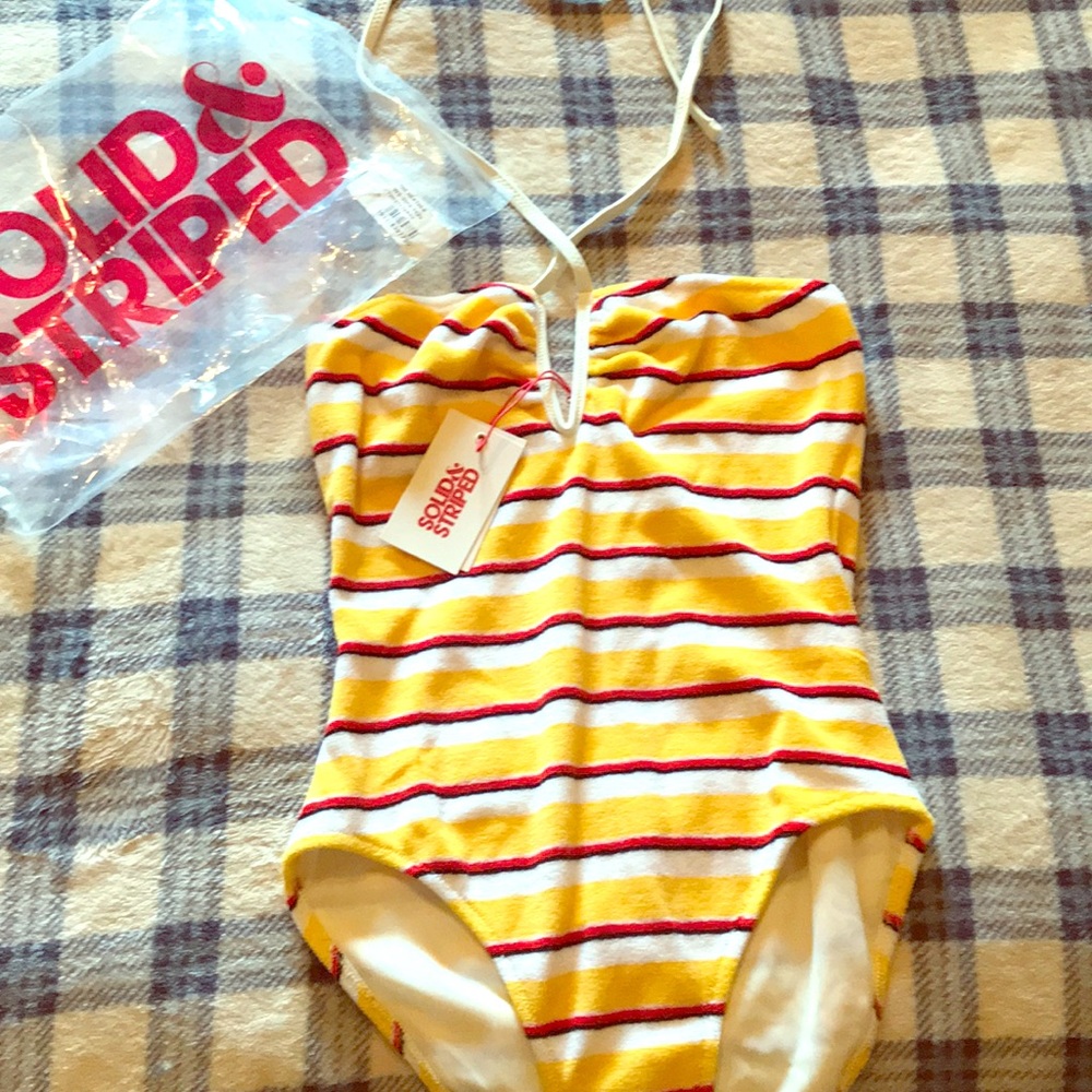 SOLID & STRIPED one piece bikini